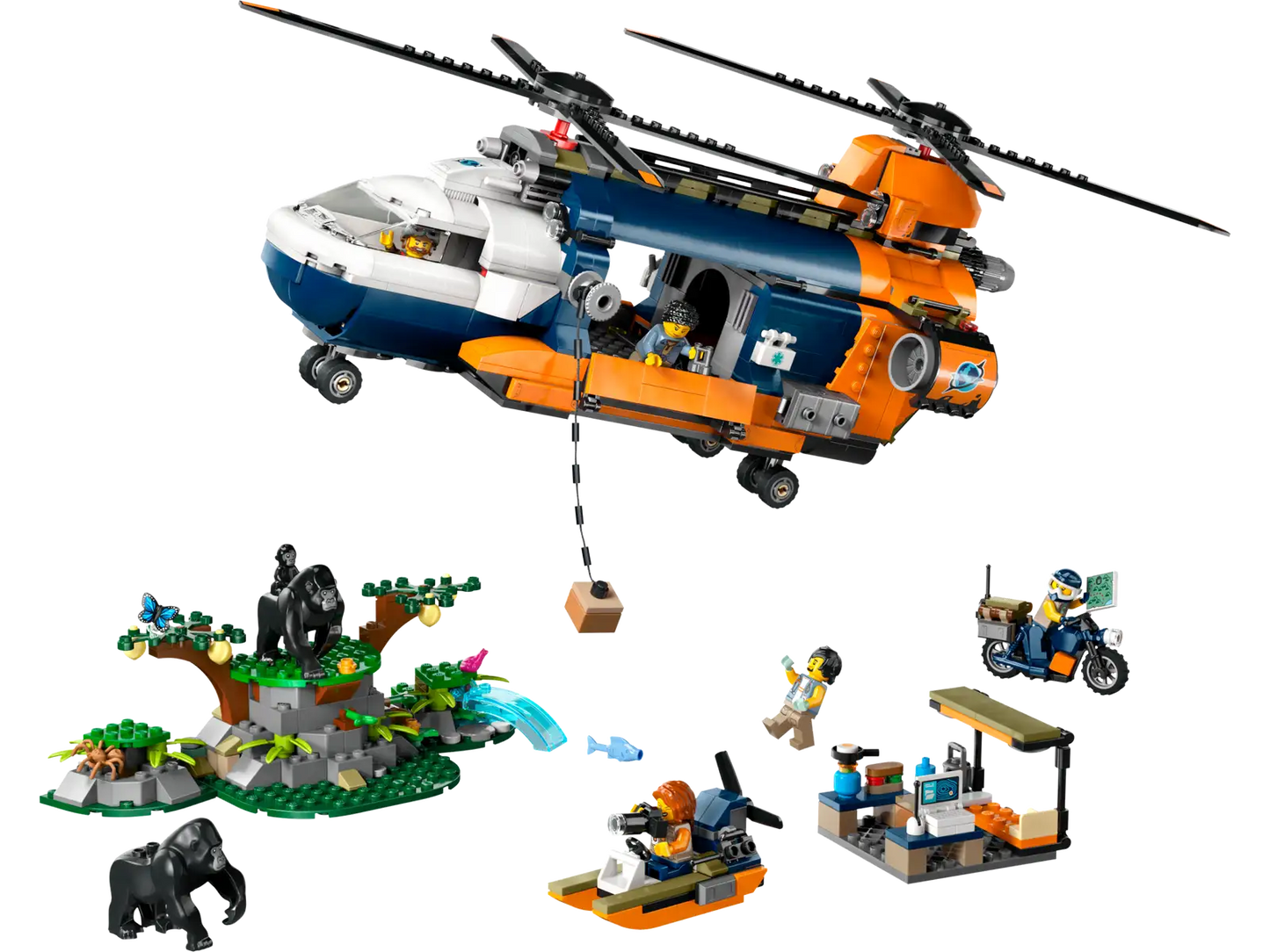 LEGO City Jungle Explorer Helicopter at Base Camp 60437