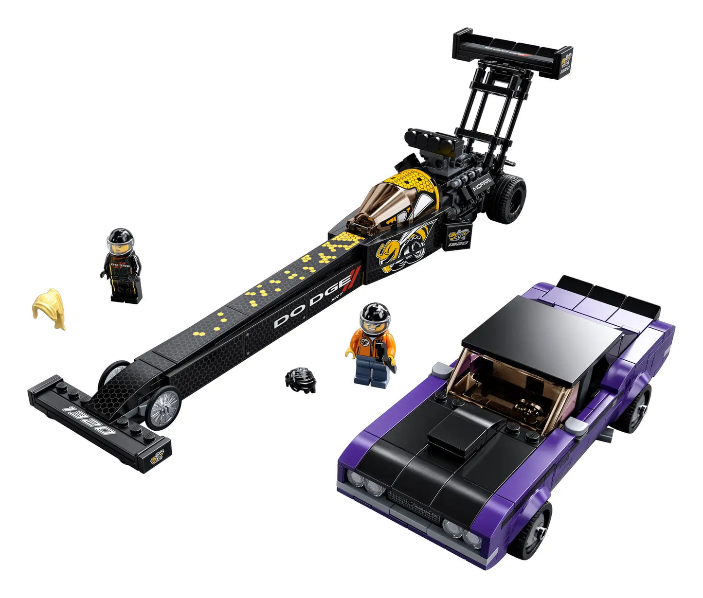 LEGO Speed Champions Mopar Dodge//SRT Top Fuel Dragster and 1970 Dodge Challenger T/A 76904