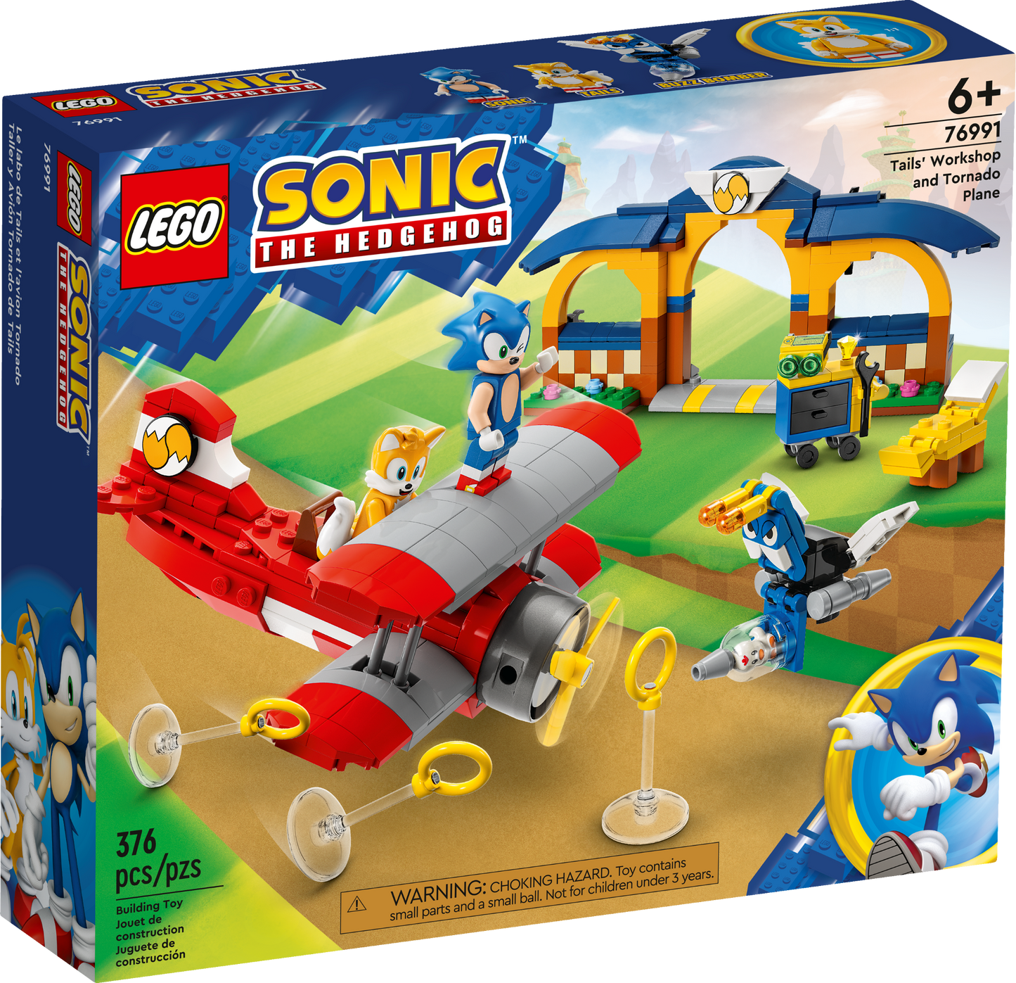 LEGO Sonic the Hedgehog™ Tails' Workshop and Tornado Plane 76991