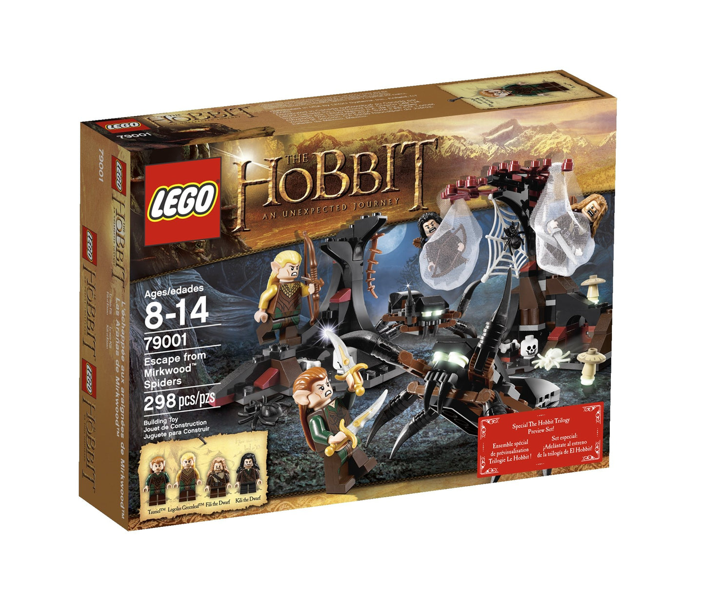 LEGO The Hobbit Escape from Mirkwood Spiders 79001