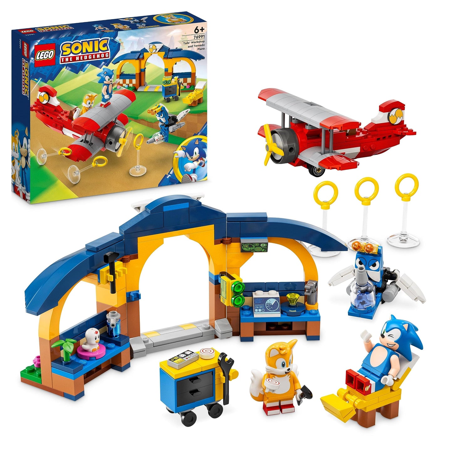 LEGO Sonic the Hedgehog™ Tails' Workshop and Tornado Plane 76991