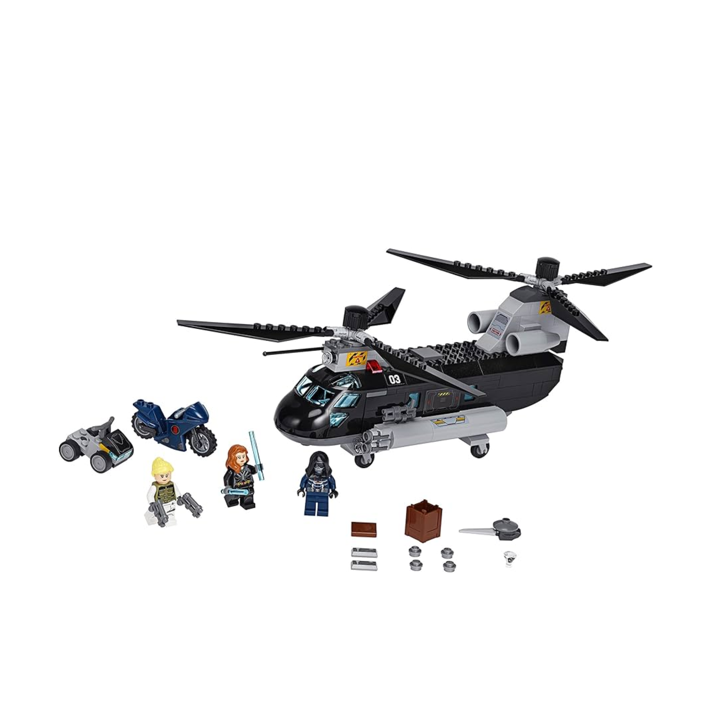 LEGO Marvel Black Widow's Helicopter Chase 76162