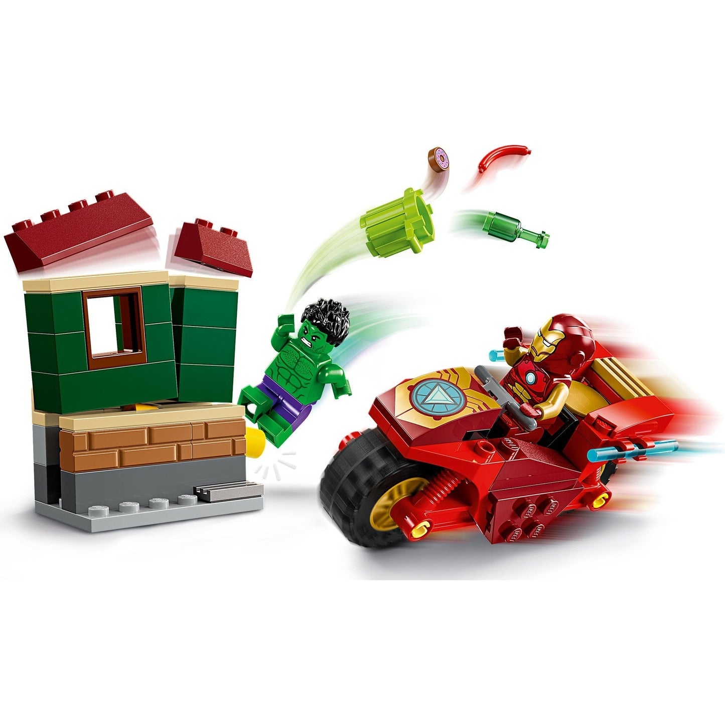 LEGO Marvel Super Heroes Iron Man with Bike and The Hulk 76287