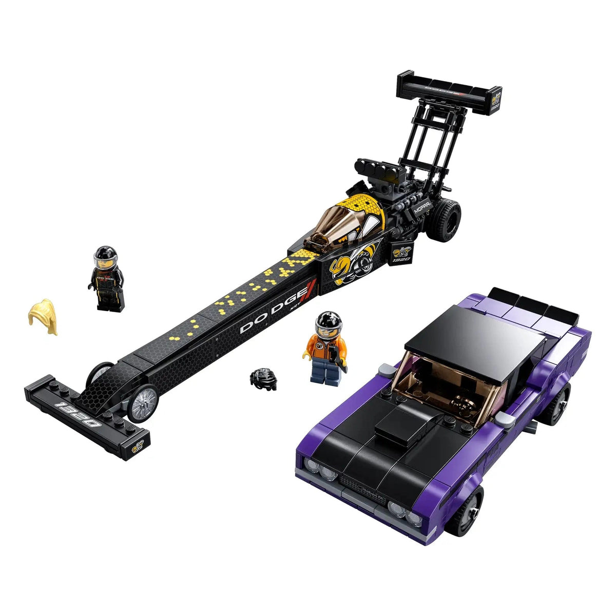 LEGO Speed Champions Mopar Dodge//SRT Top Fuel Dragster and 1970 Dodge Challenger T/A 76904