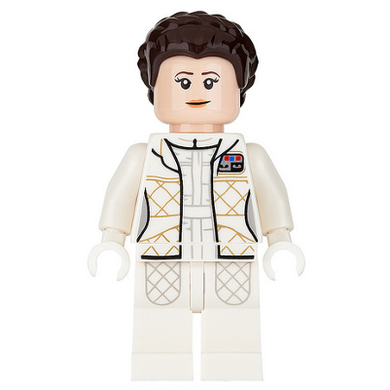 LEGO Star Wars Princess Leia - Hoth Outfit, White Jacket, Smile / Breathing Mask Minifigure sw0878