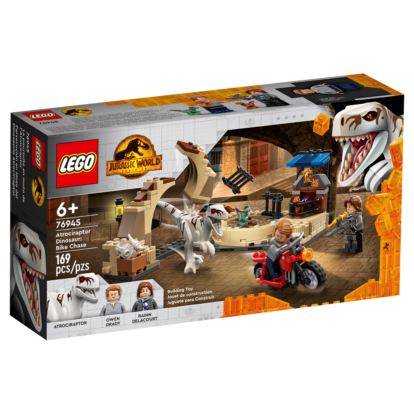 LEGO Jurassic World Atrociraptor Dinosaur: Bike Chase 76945