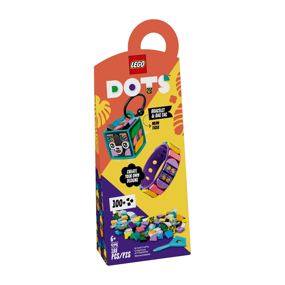 LEGO Dots Neon Tiger - Bracelet & Bag Tag 41945