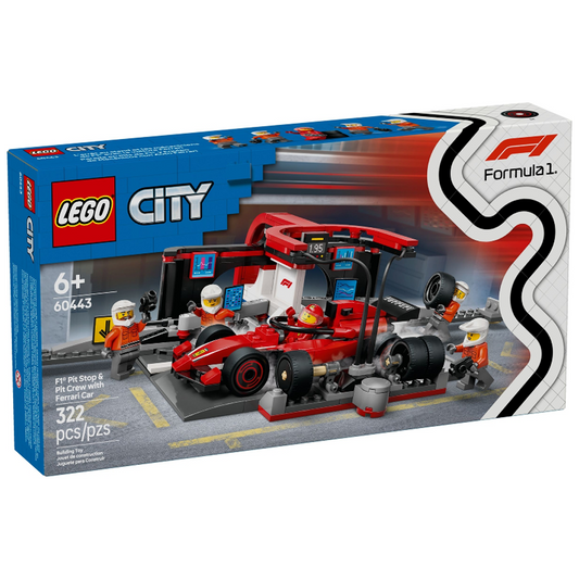LEGO City F1 Pit Stop & Pit Crew with Ferrari Car 60443