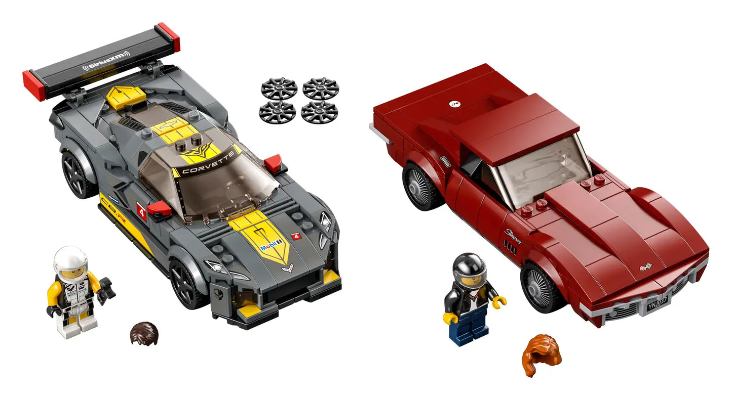 LEGO Speed Champions Chevrolet Corvette C8.R Race Car and 1968 Chevrolet Corvette 76903