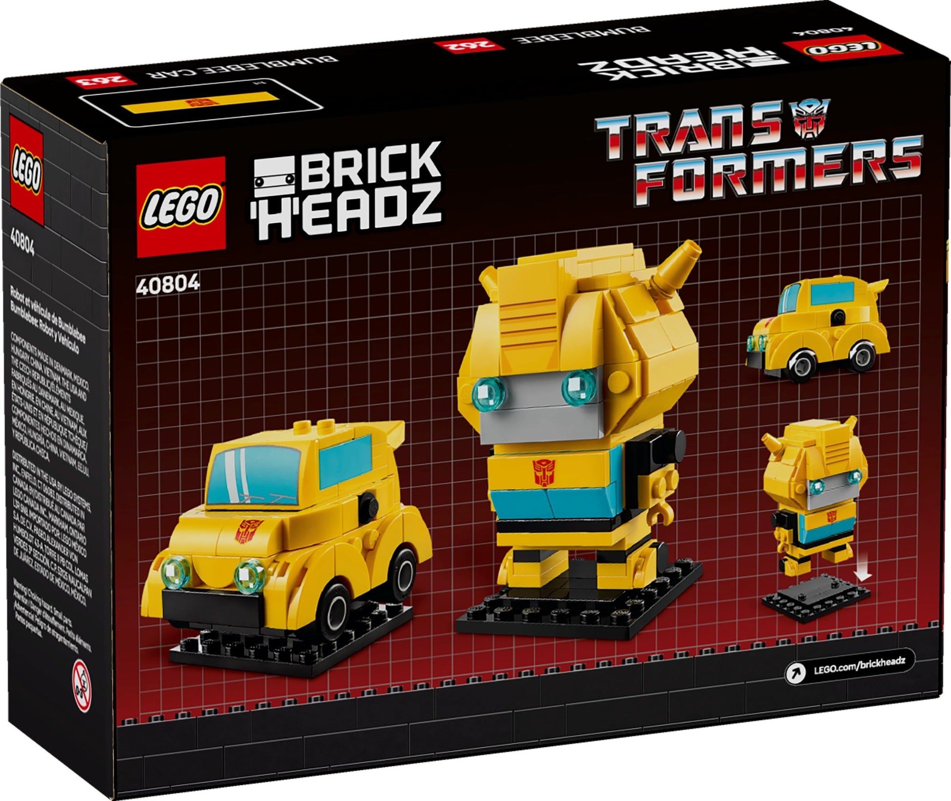 LEGO BrickHeadz Bumblebee Robot & Vehicle 40804