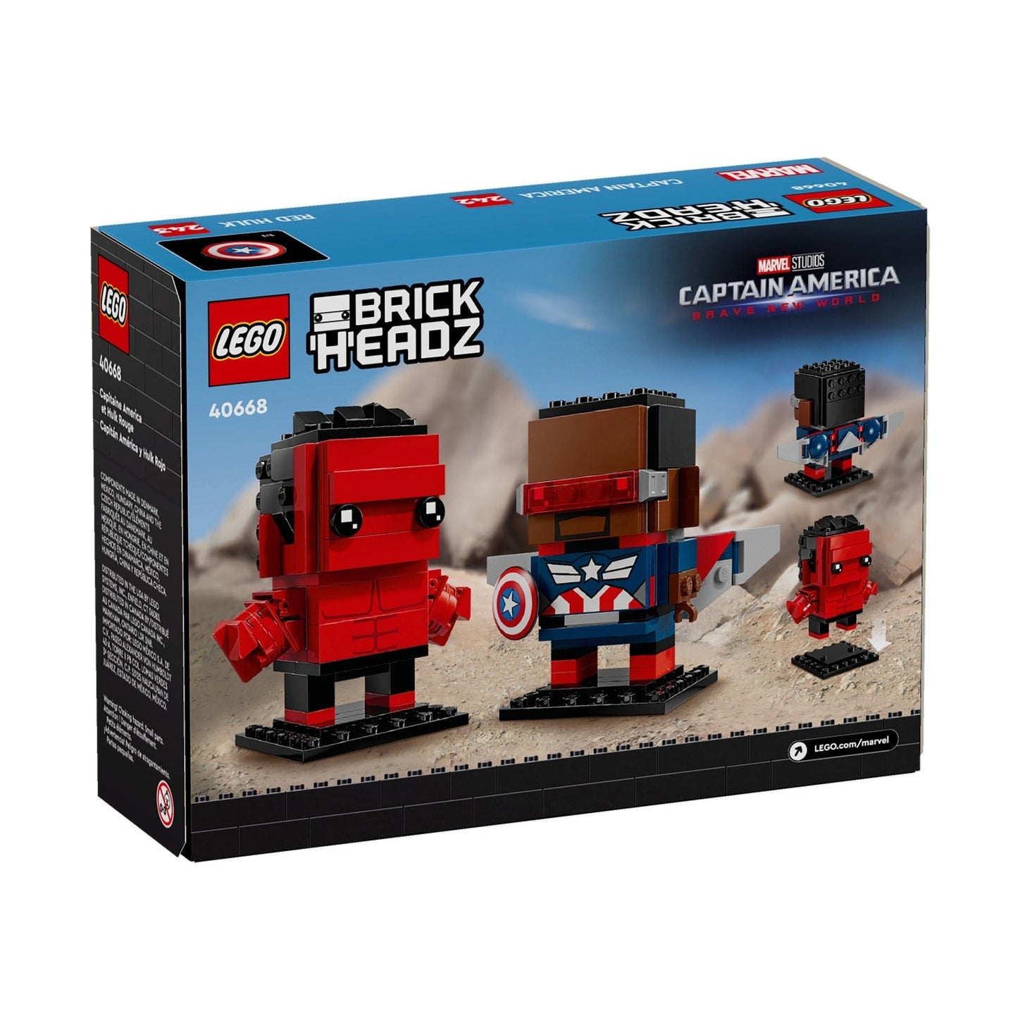 LEGO BrickHeadz Captain America & Red Hulk 40668