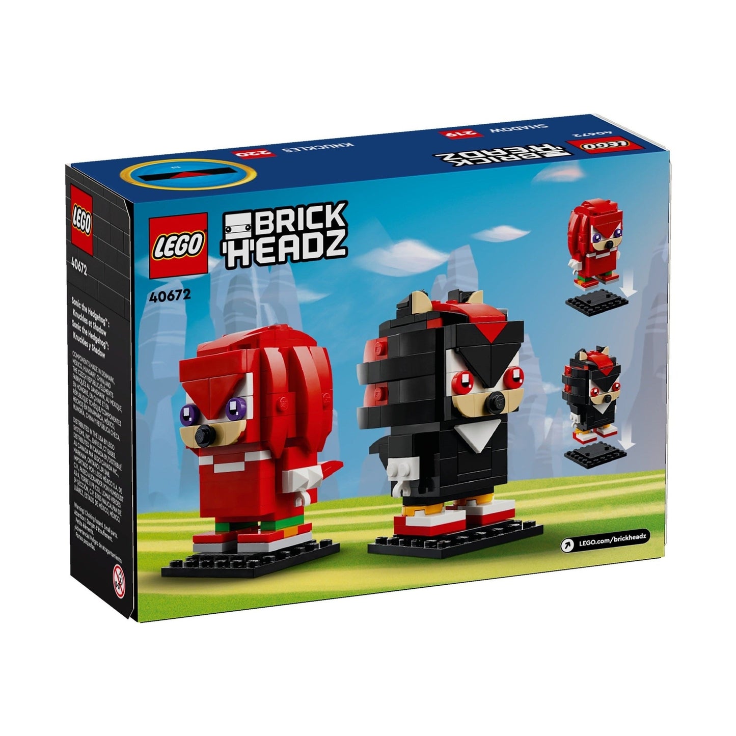 LEGO BrickHeadz Sonic the Hedgehog: Knuckles & Shadow 40672