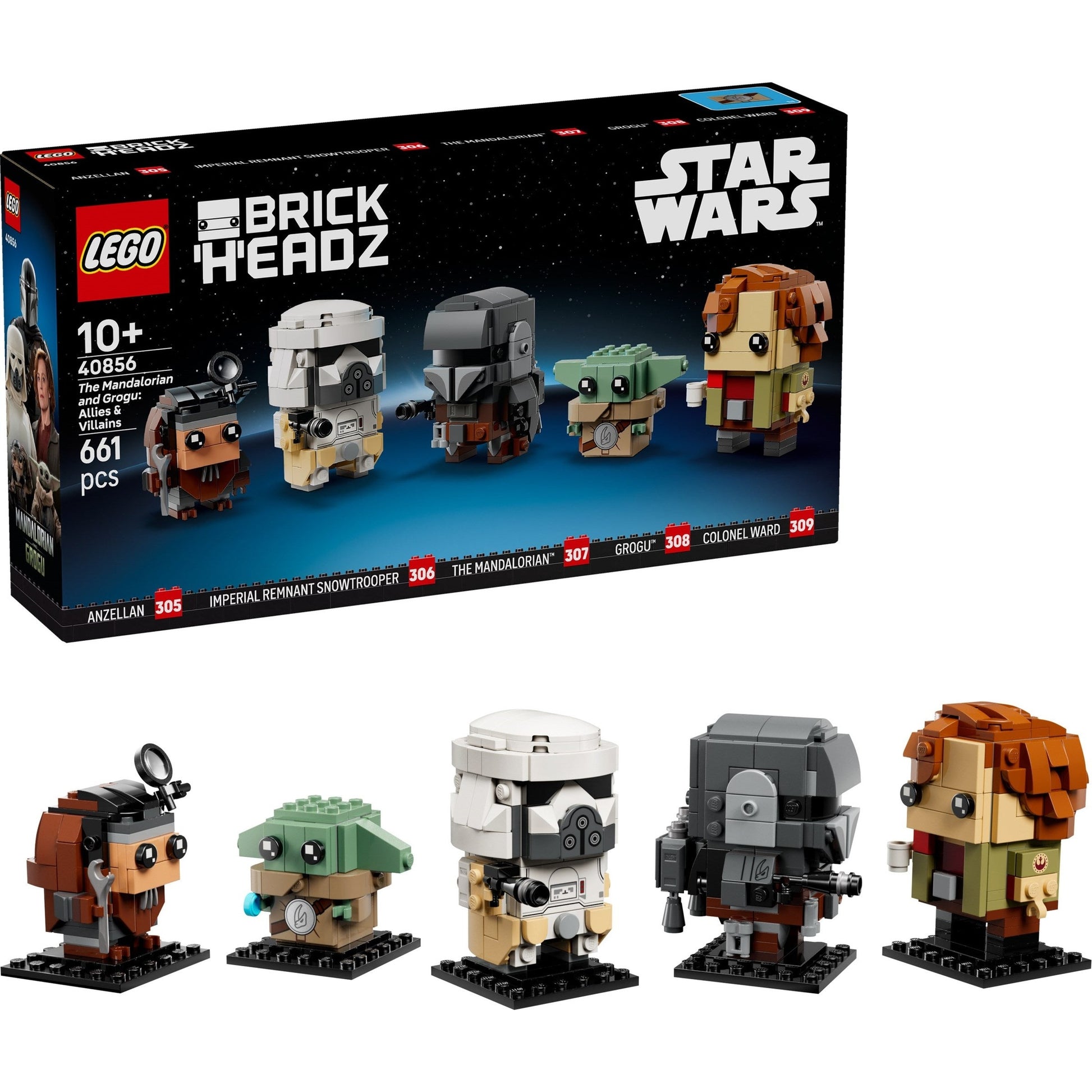LEGO BrickHeadz The Mandalorian and Grogu: Allies & Villains 40856