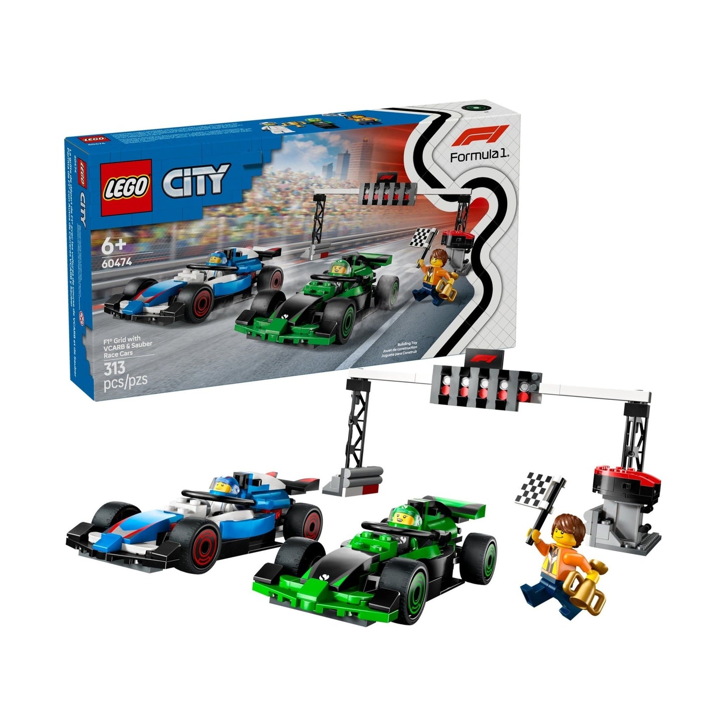 LEGO City F1 Grid with VCARB & Sauber Race Cars 60474