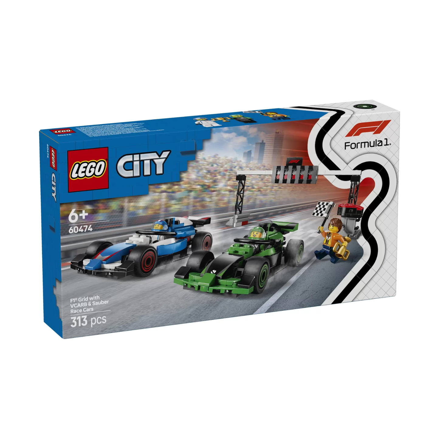 LEGO City F1 Grid with VCARB & Sauber Race Cars 60474