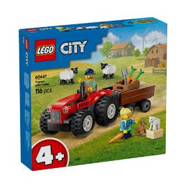 LEGO City Red Farm Tractor with Trailer & Sheep 60461