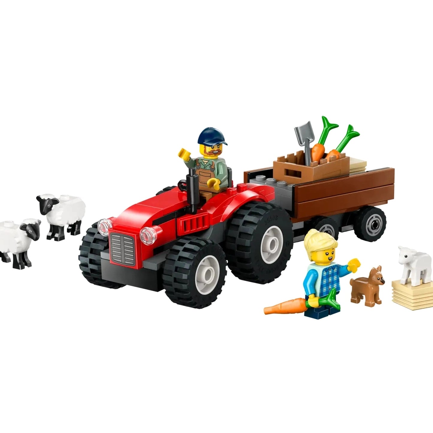 LEGO City Red Farm Tractor with Trailer & Sheep 60461