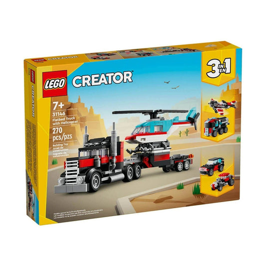 LEGO Creator 3-in-1 Flatbed Truck with Helicopter 31146