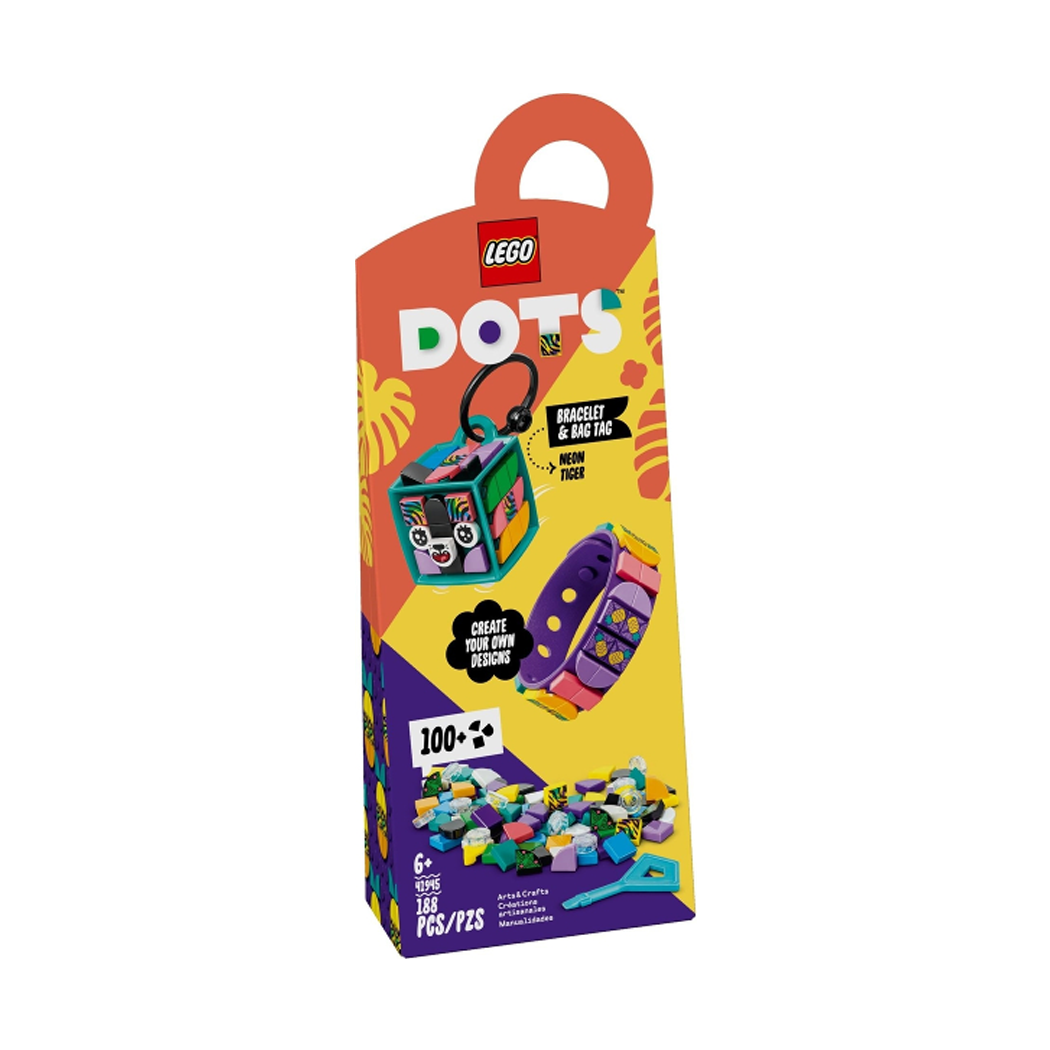 LEGO Dots Neon Tiger - Bracelet & Bag Tag 41945