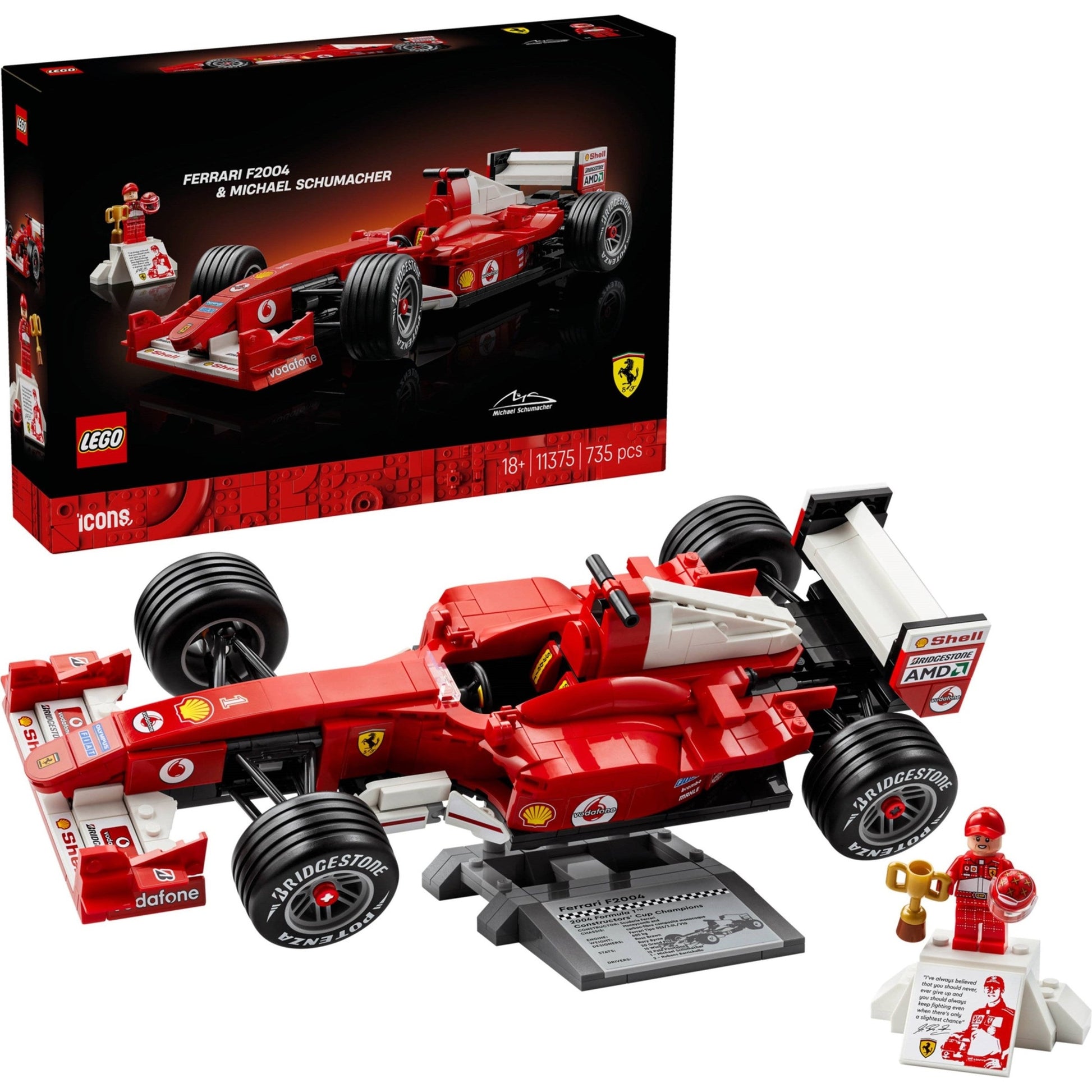 LEGO Icons Ferrari F2004 & Michael Schumacher 11375