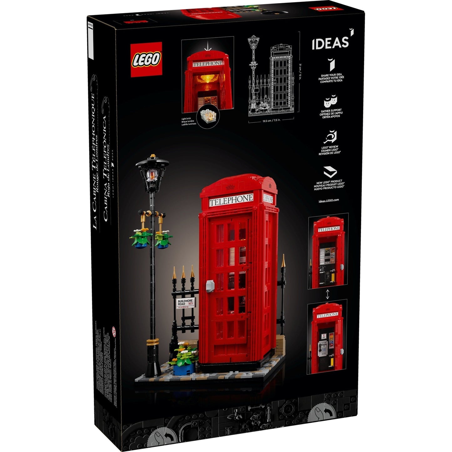 LEGO Ideas Red London Telephone Box 21347
