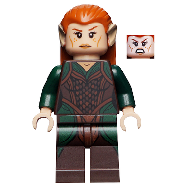 LEGO Lord of the Rings Tauriel, Dark Green and Dark Brown Outfit Minifigure lor034