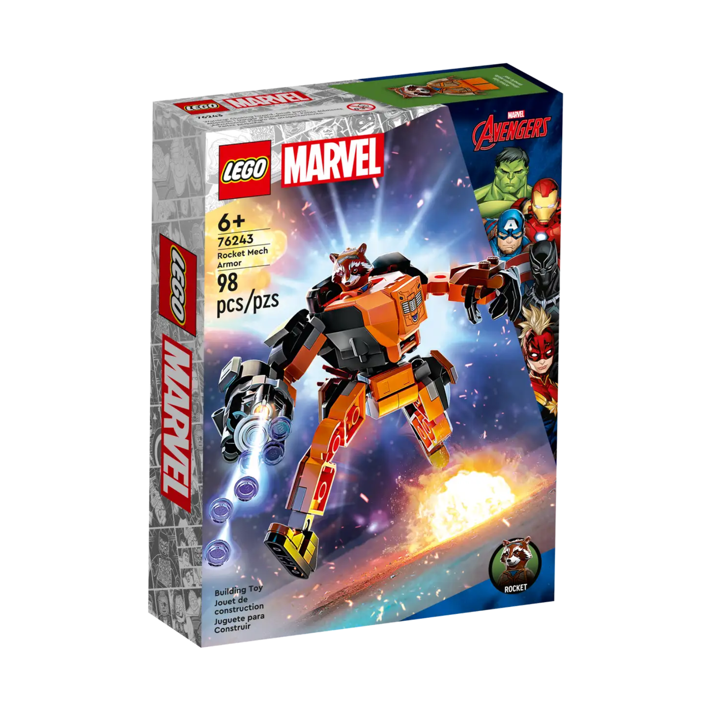 LEGO Marvel Rocket Mech Armour 76243