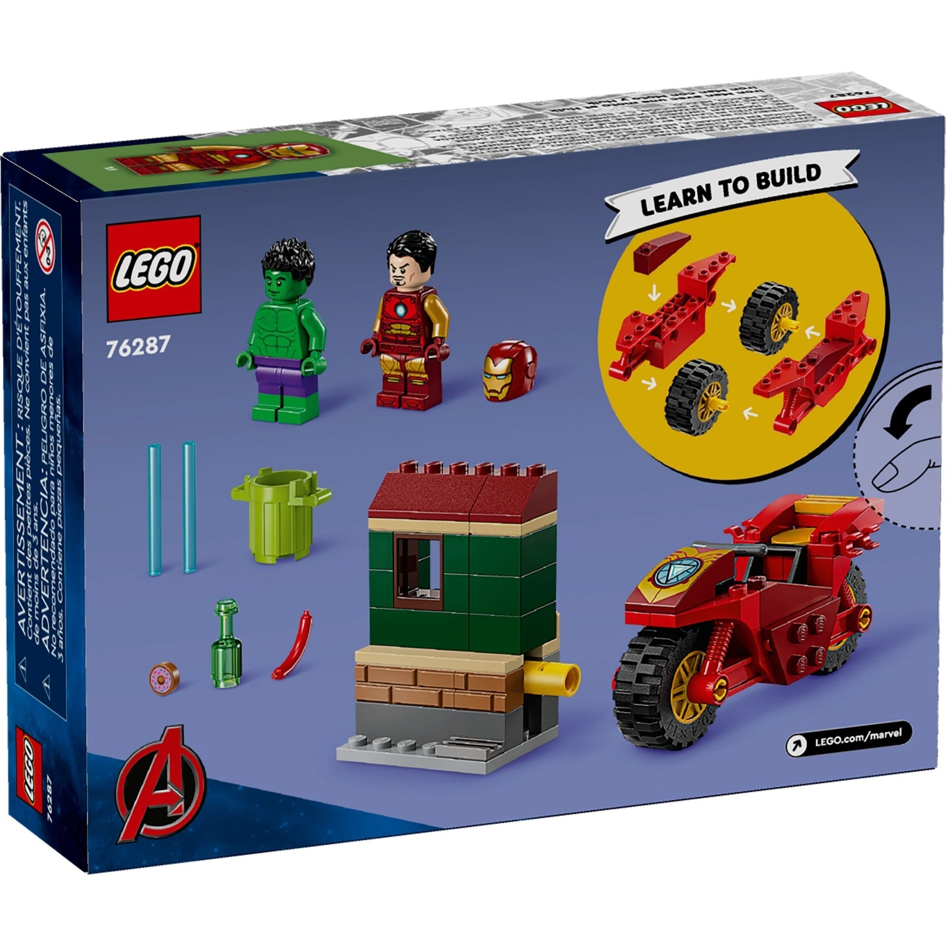 LEGO Marvel Super Heroes Iron Man with Bike and The Hulk 76287