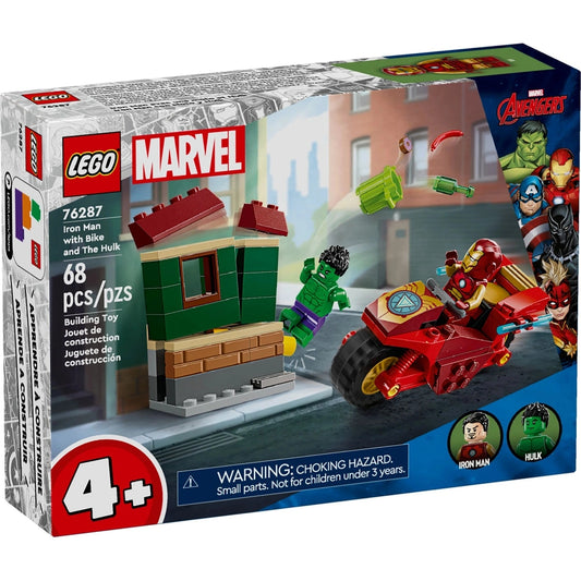 LEGO Marvel Super Heroes Iron Man with Bike and The Hulk 76287
