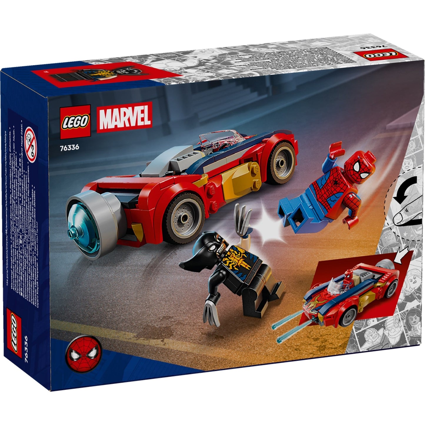 LEGO Marvel Super Heroes Spider-Man Car vs. Venomized Wolverine 76336