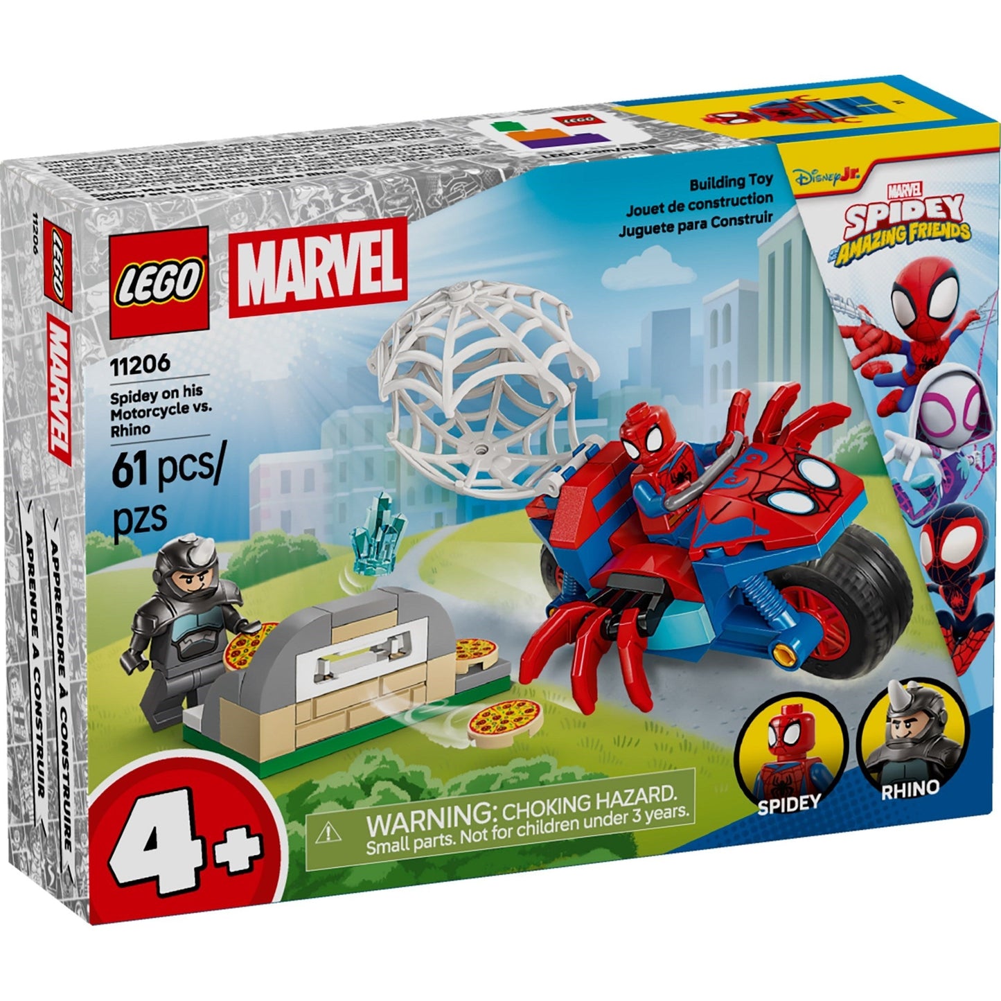 LEGO Marvel Super Heroes Spidey on his Motorcycle vs. Rhino 11206