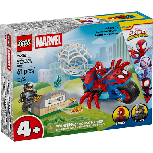 LEGO Marvel Super Heroes Spidey on his Motorcycle vs. Rhino 11206