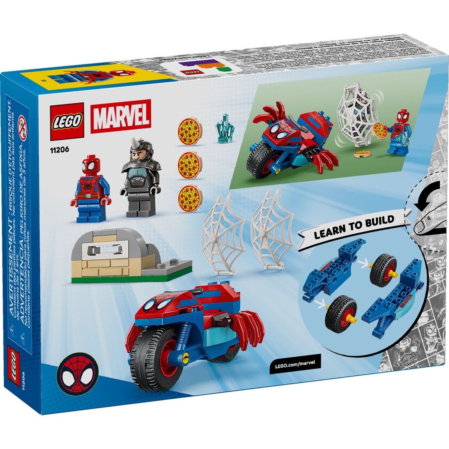 LEGO Marvel Super Heroes Spidey on his Motorcycle vs. Rhino 11206
