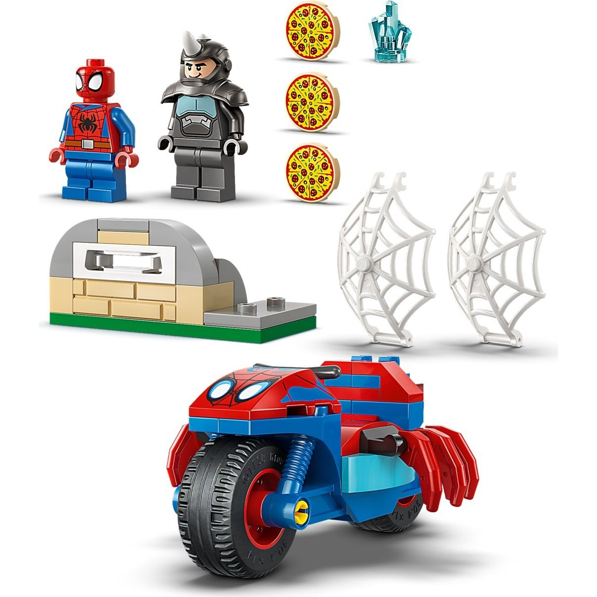 LEGO Marvel Super Heroes Spidey on his Motorcycle vs. Rhino 11206