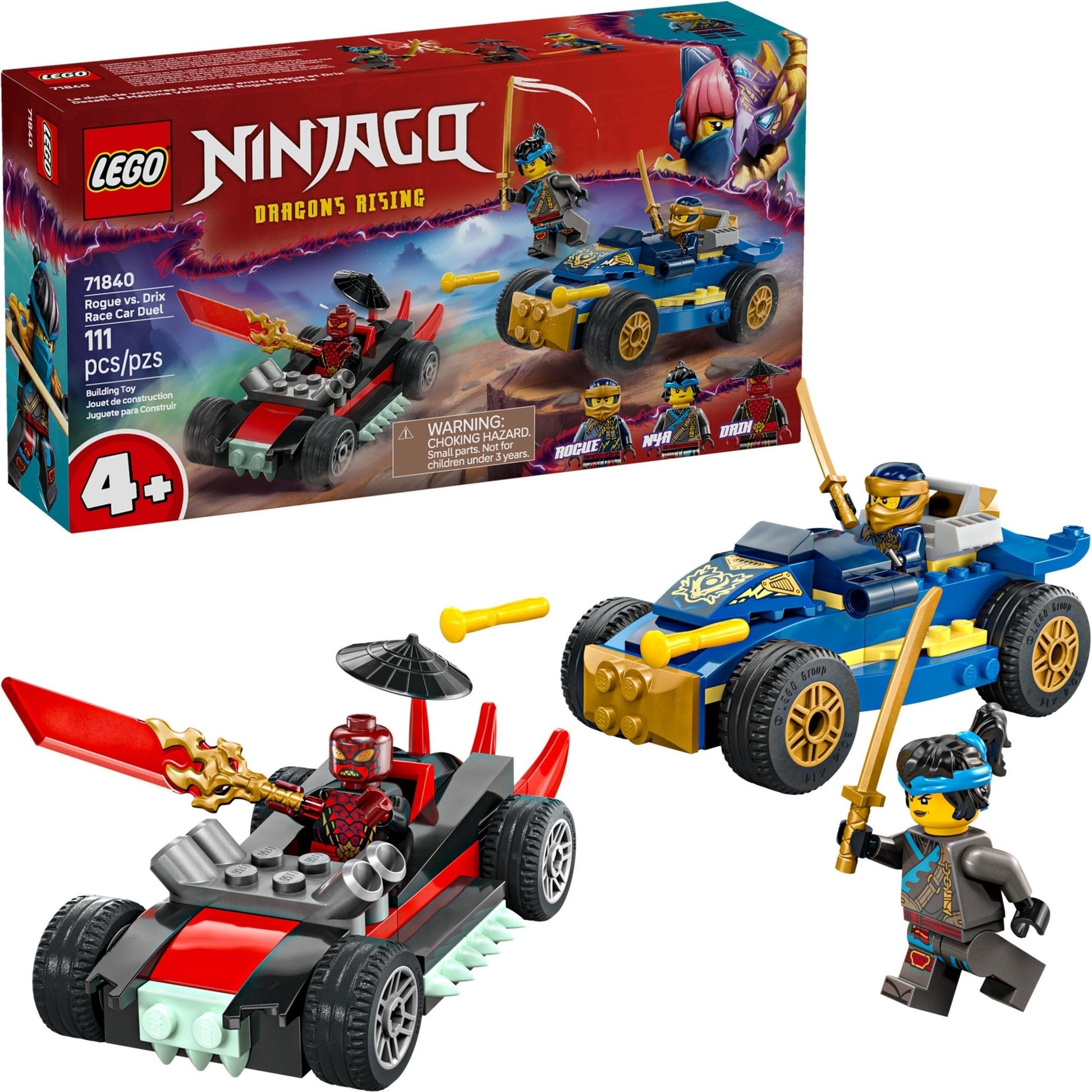 LEGO Ninjago Rogue vs. Drix Race Car Duel 71840