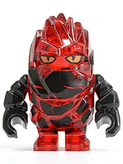 LEGO Power Miners Rock Monster - Infernox Trans-Red Minifigure pm027
