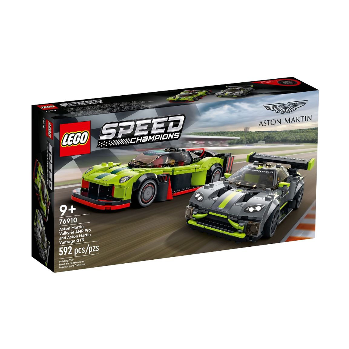 LEGO Speed Champions Aston Martin Valkyrie AMR Pro and Aston Martin Vantage GT3 76910