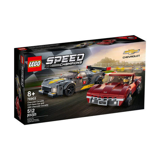 LEGO Speed Champions Chevrolet Corvette C8.R Race Car and 1968 Chevrolet Corvette 76903