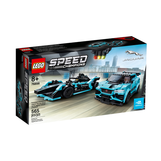 LEGO Speed Champions Formula E Panasonic Jaguar Racing GEN2 Car & Jaguar I-PACE eTROPHY 76898