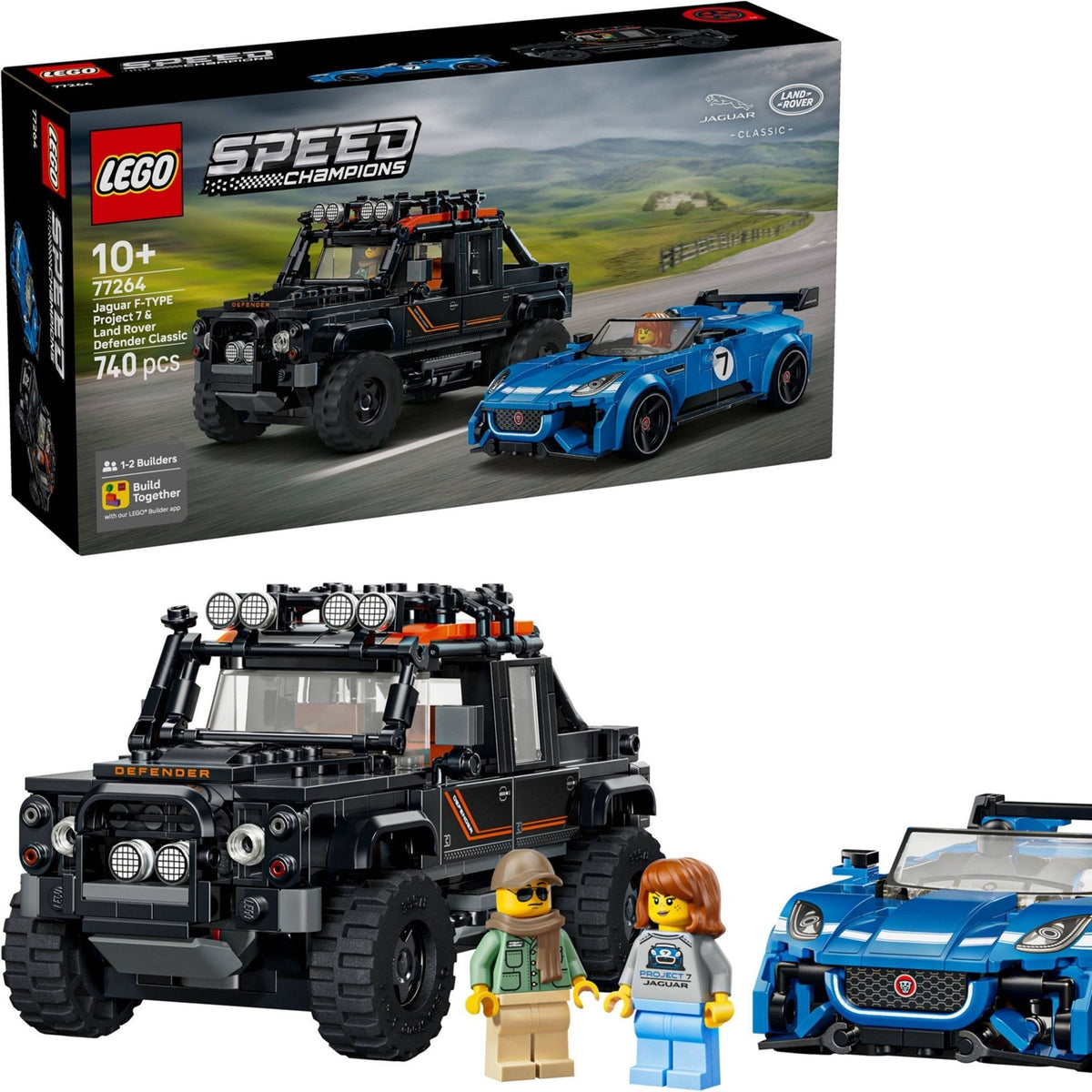 LEGO Speed Champions Jaguar F-TYPE Project 7 & Land Rover Defender Classic 77264