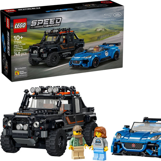 LEGO Speed Champions Jaguar F-TYPE Project 7 & Land Rover Defender Classic 77264
