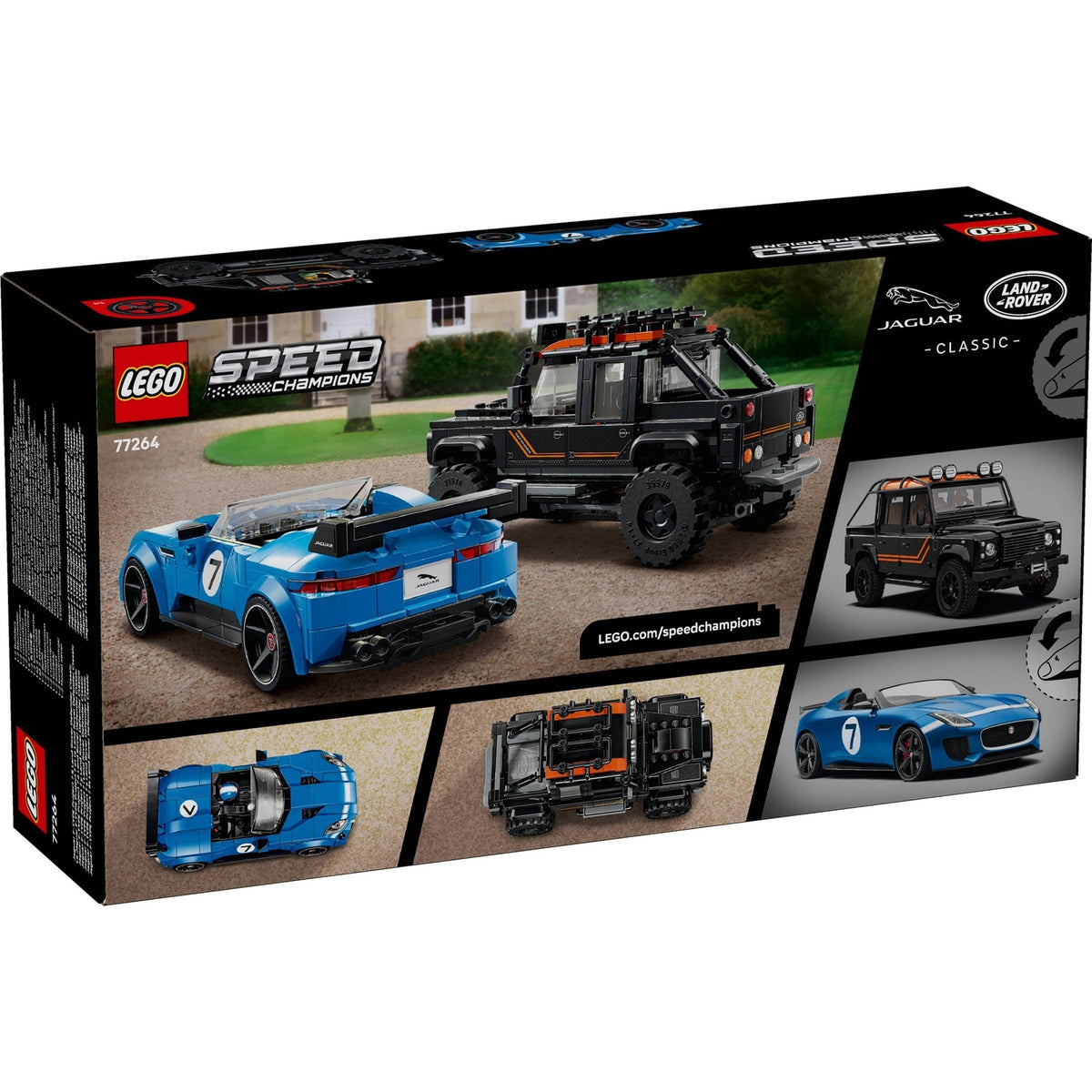 LEGO Speed Champions Jaguar F-TYPE Project 7 & Land Rover Defender Classic 77264