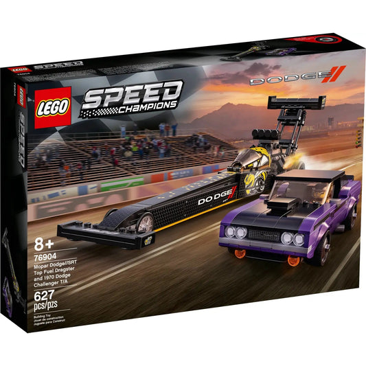 LEGO Speed Champions Mopar Dodge//SRT Top Fuel Dragster and 1970 Dodge Challenger T/A 76904