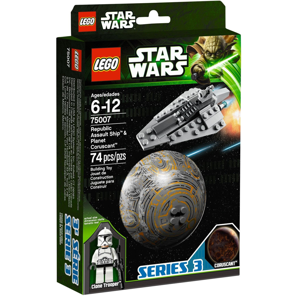 LEGO Star Wars Republic Assault Ship & Planet Coruscant 75007