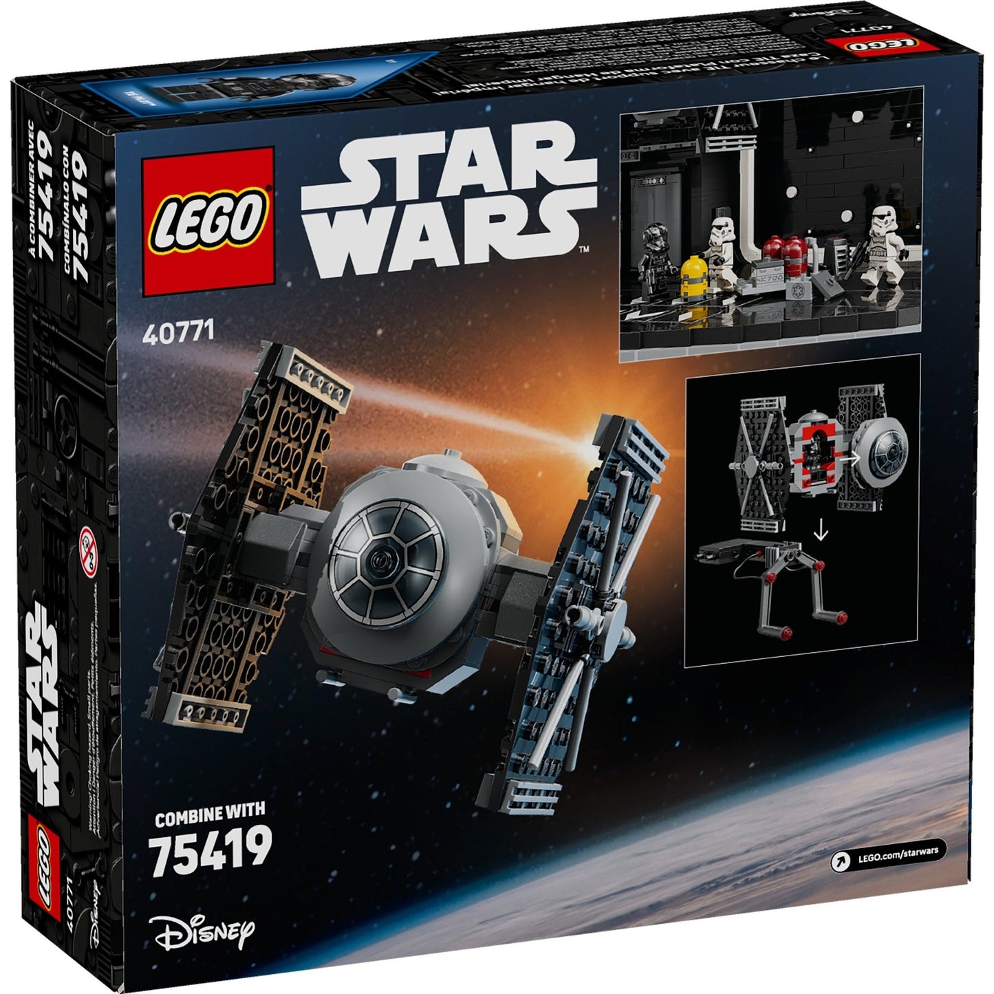 LEGO Star Wars TIE Fighter with Imperial Hangar Rack 40771