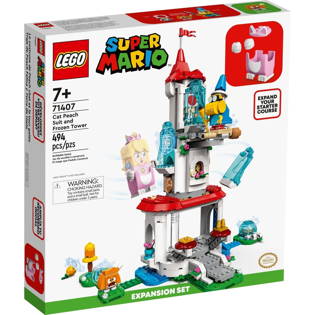 LEGO Super Mario Cat Peach Suit and Frozen Tower 71407
