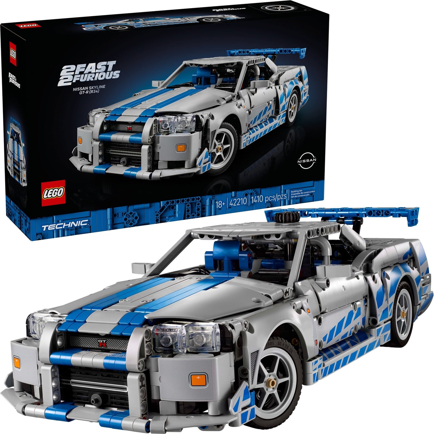LEGO Technic 2 Fast 2 Furious Nissan Skyline GT-R R34 Car 42210