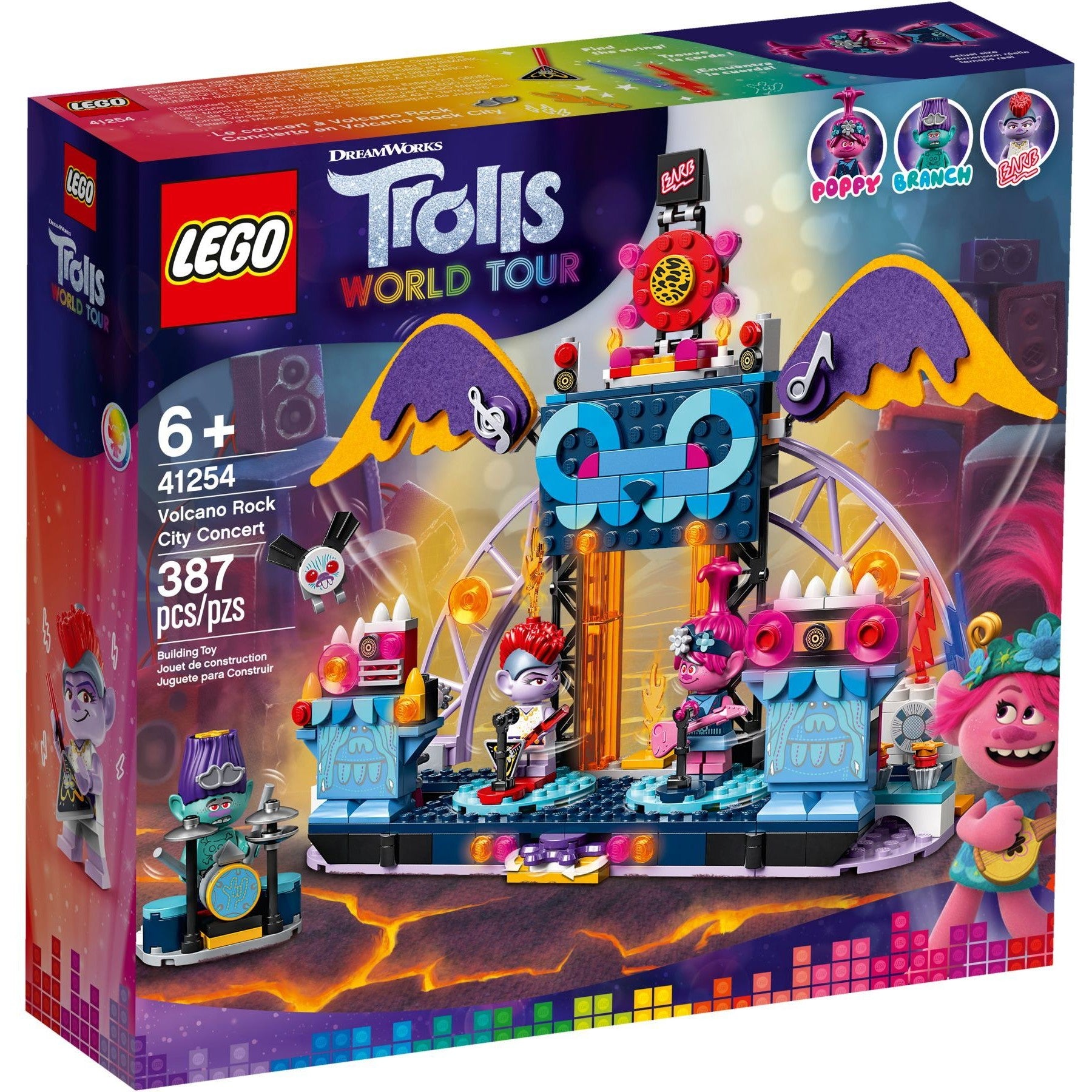 LEGO Trolls World Tour Volcano Rock City Concert 41254 – Toneil Bricks