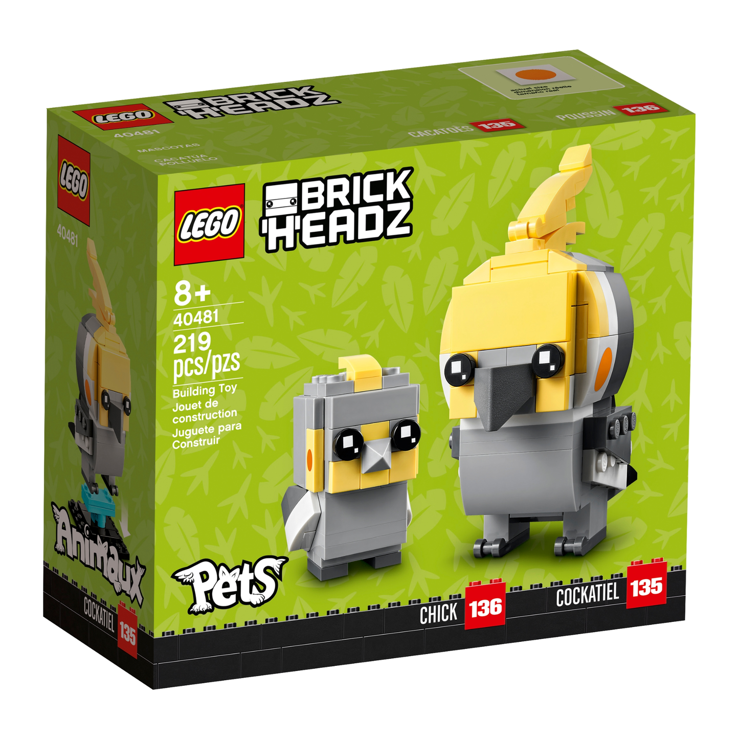 LEGO Brickheadz: Cockatiel & Chick 40481