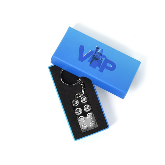 LEGO VIP Chrome Silver Metal 2 x 4 Plate Key Chain 5006330